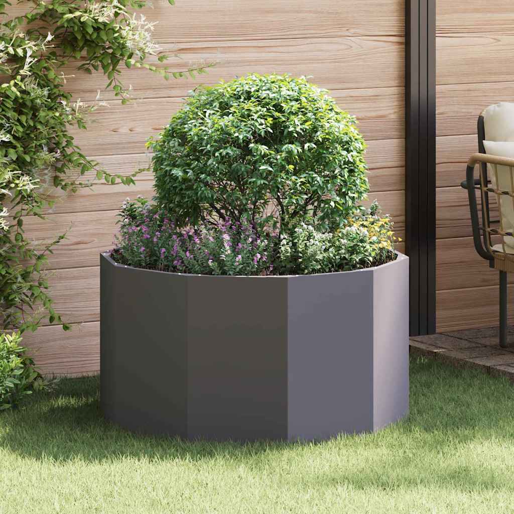 Planter Black 90 x 90 x 50 cm Steel