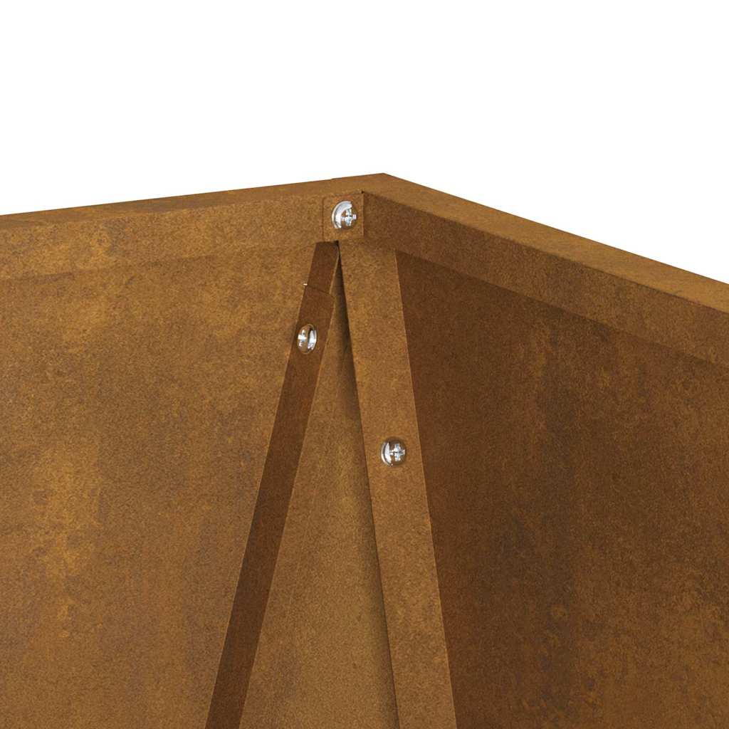 Planter 2 pcs Rusty 50 x 50 x 75 cm Weathering Steel