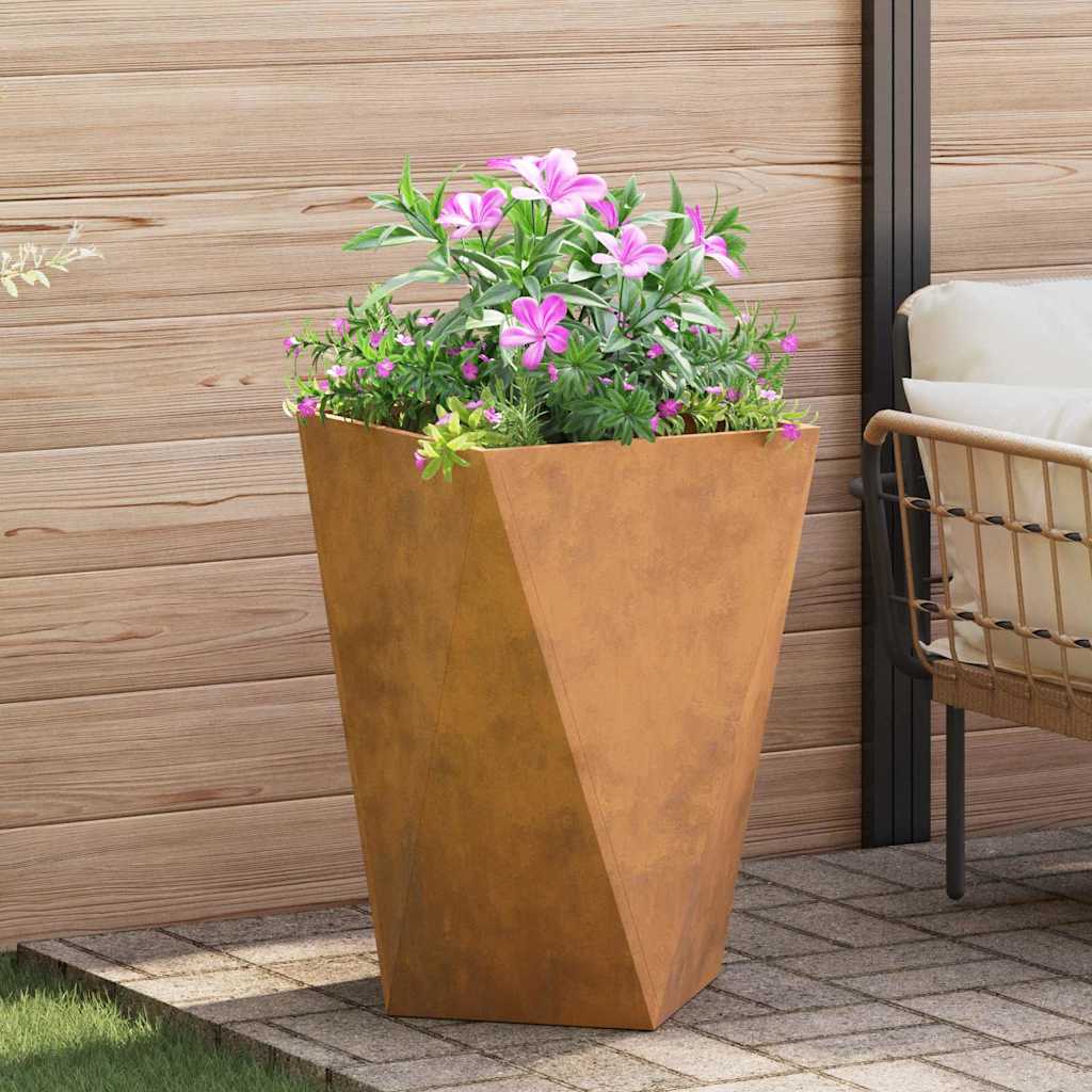 Planter 2 pcs Rusty 50 x 50 x 75 cm Weathering Steel