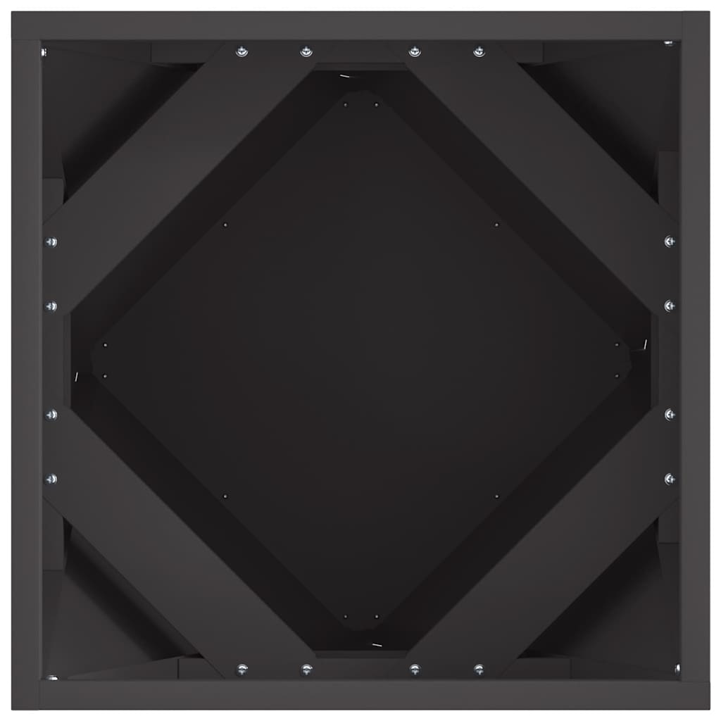 Planter 2 pcs Black 40 x 40 x 40 cm Steel