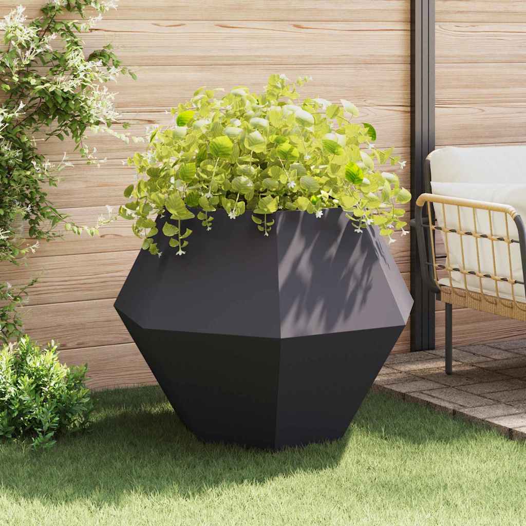 Planter 2 pcs Anthracite 100 x 100 x 80 cm Steel