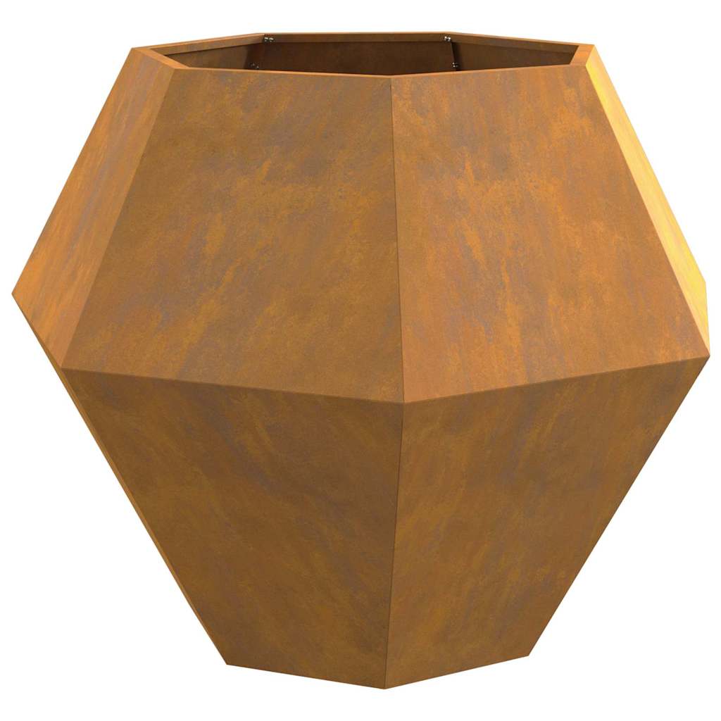 Planter 2 pcs Rusty 100 x 100 x 80 cm Weathering Steel