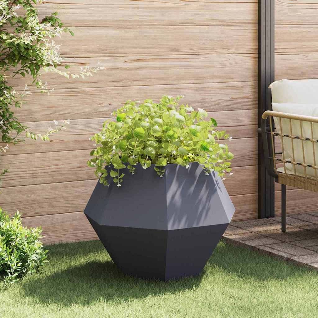 Planter 2 pcs Anthracite 75 x 75 x 60 cm Steel