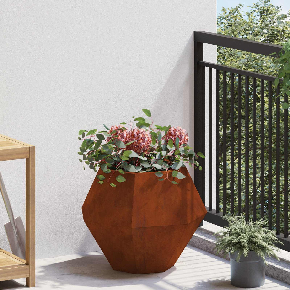 Planter Rusty 50 x 50 x 40 cm Weathering Steel