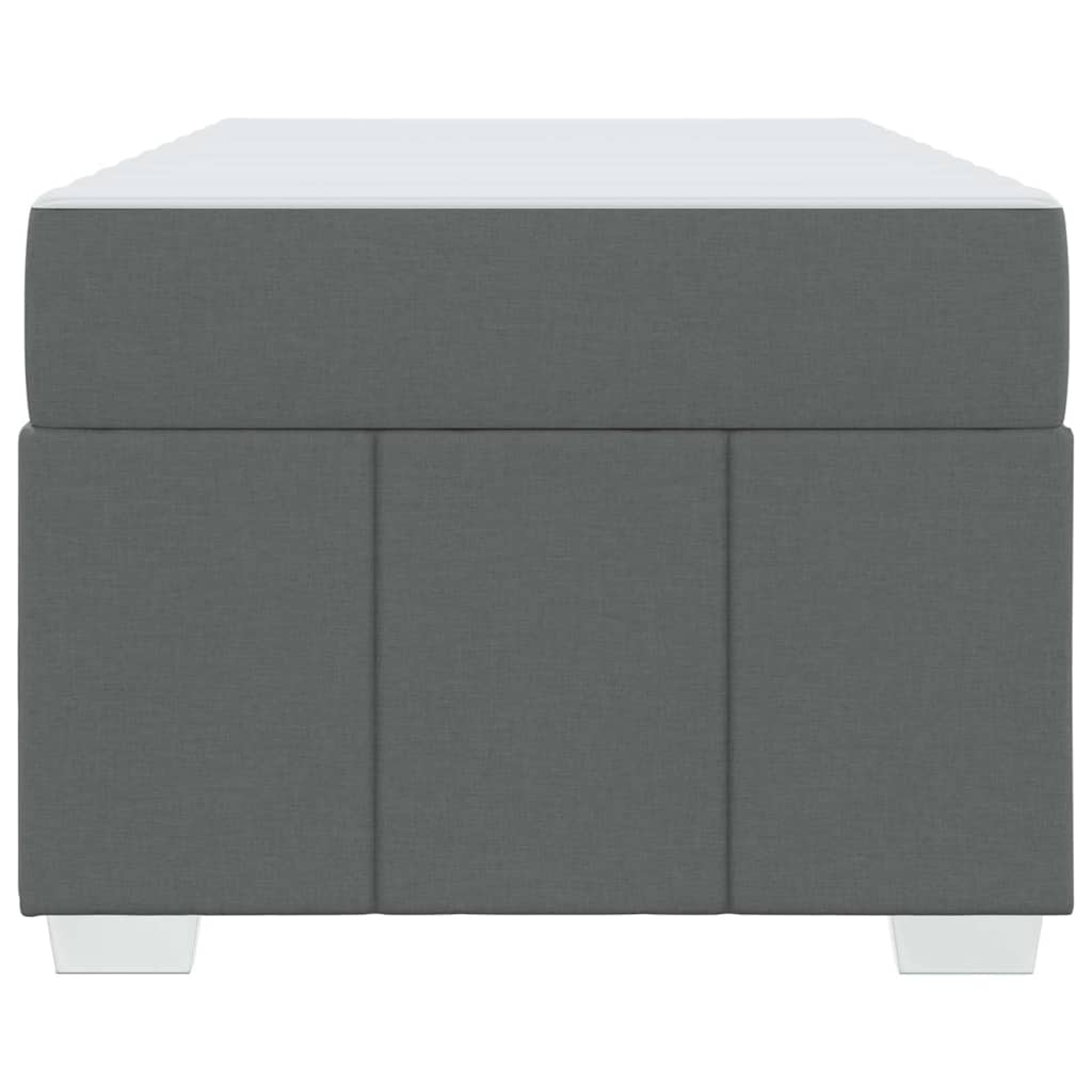 Bed Frame with Mattress Dark Grey 90 x 190 cm Fabric