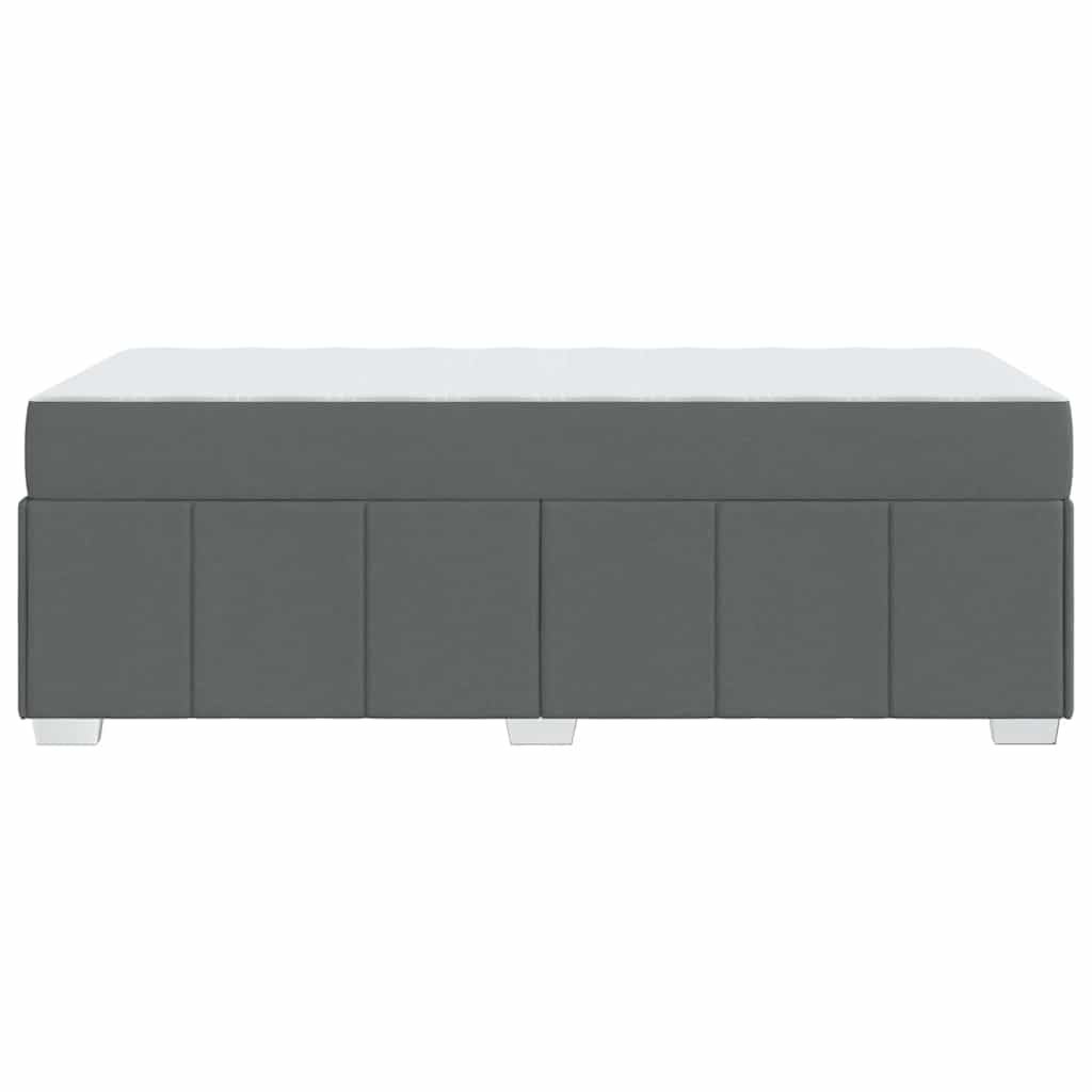 Bed Frame with Mattress Dark Grey 90 x 190 cm Fabric