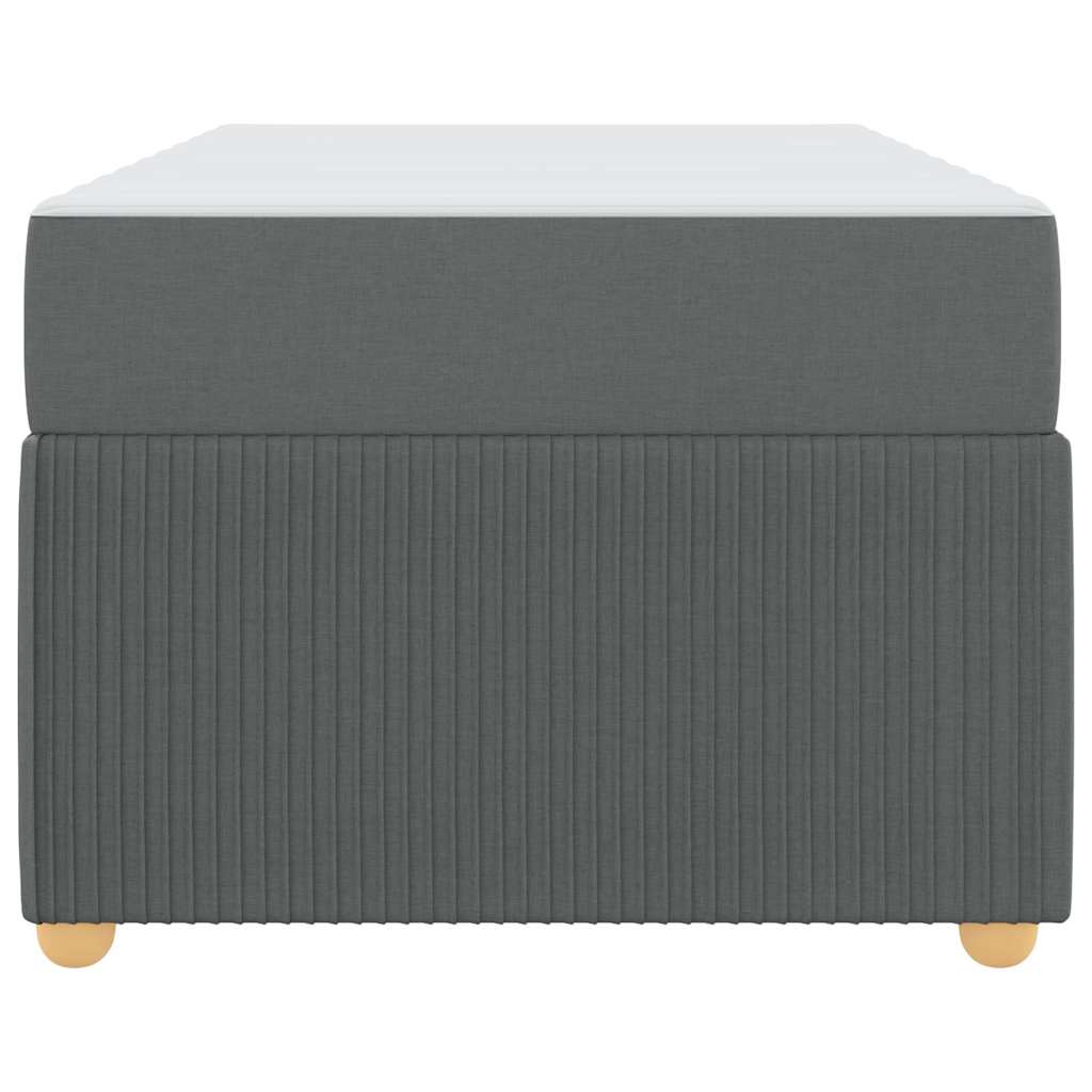 Bed Frame with Mattress Dark Grey 90 x 190 cm Fabric