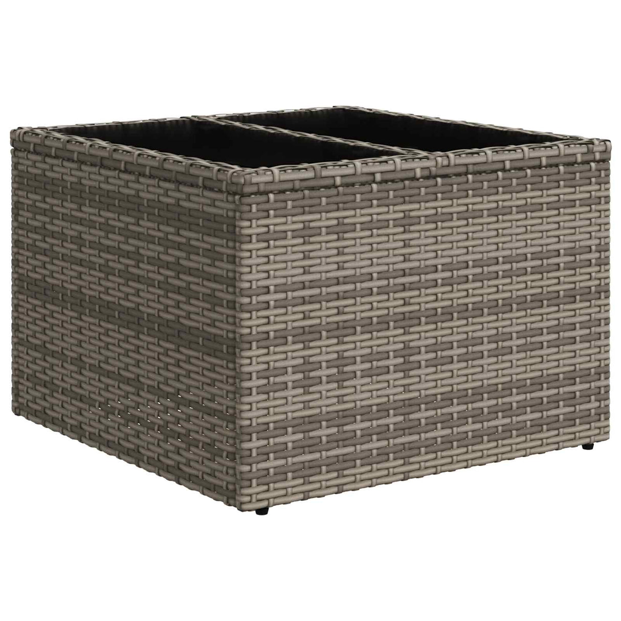 Garden Sofa Set 7 pcs 6-Seater Grey Poly Rattan