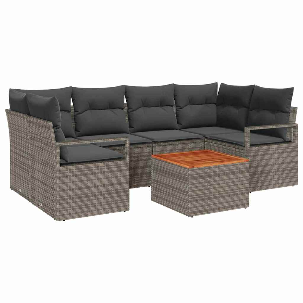 Garden Sofa Set 7 pcs Grey
