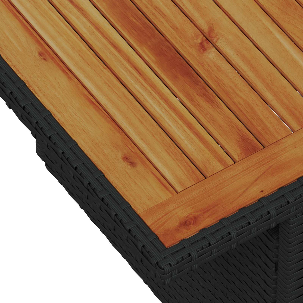 Garden Sofa Set with Storage 6 pcs Black Poly rattan