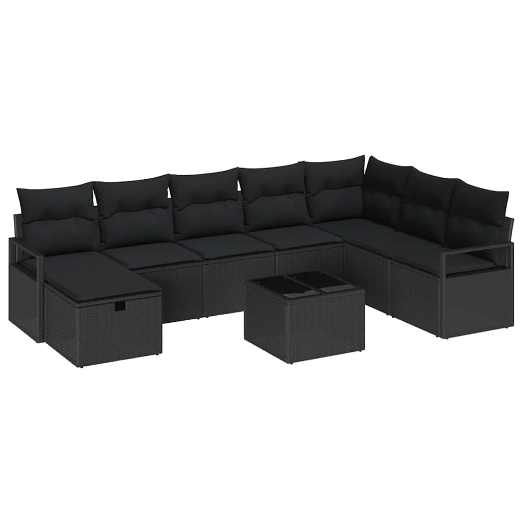 Sofa Set with Cushion 6 pcs Poly Rattan