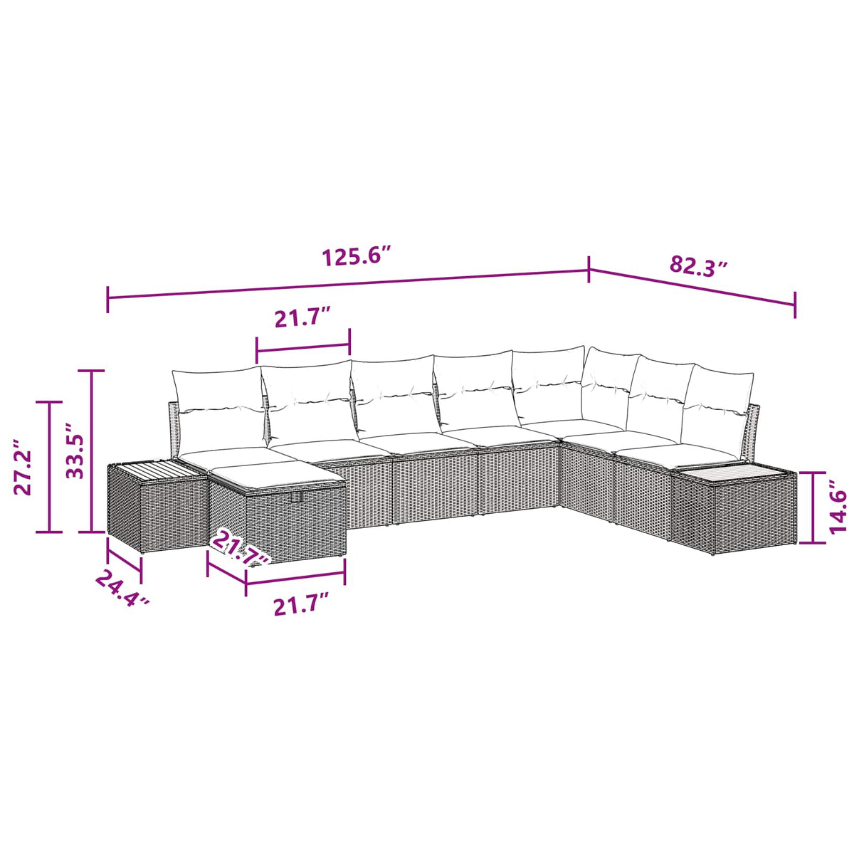 Garden Sofa Set with Cushion with Storage Black Poly Rattan
