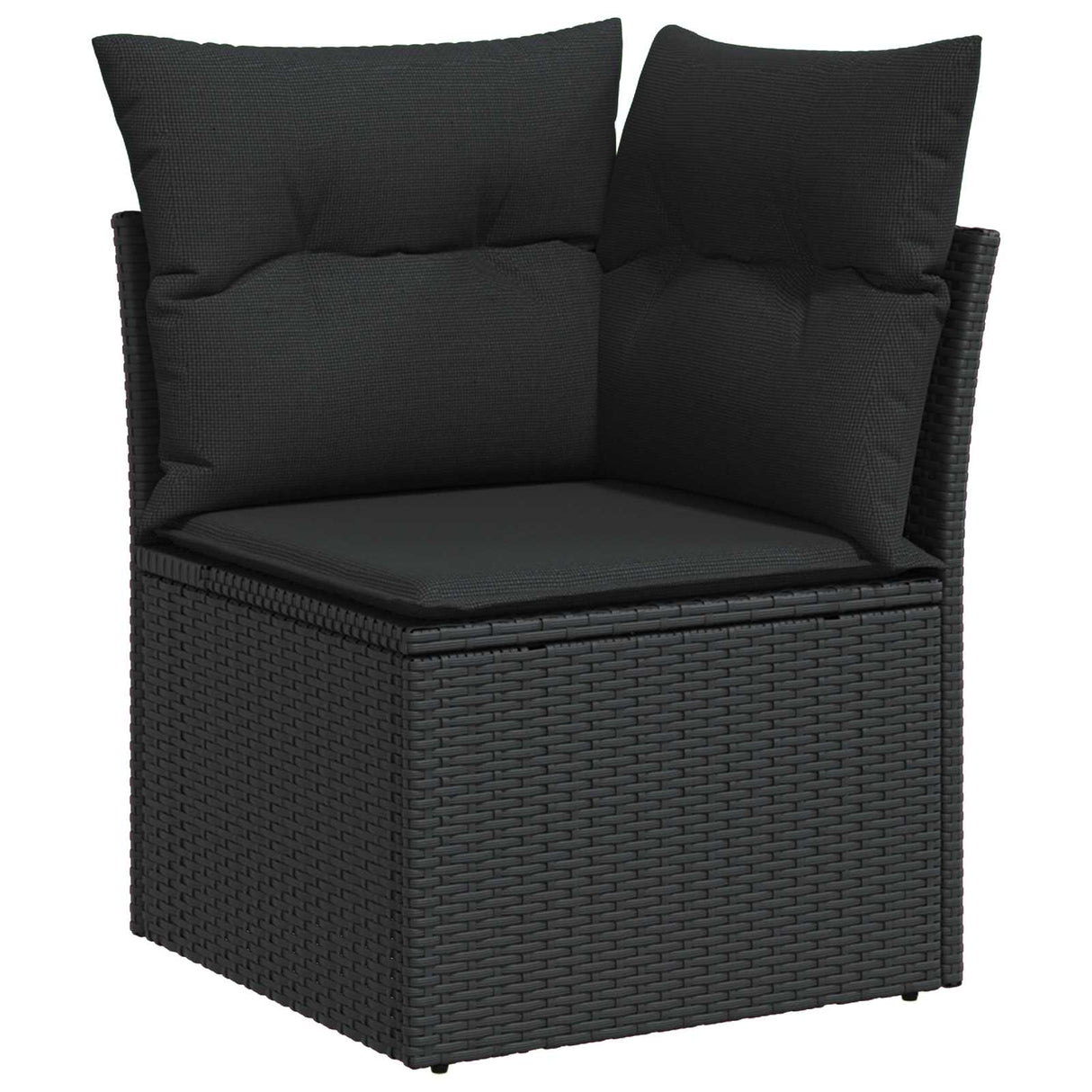 Garden Sofa Set 8 pcs Black Poly Rattan