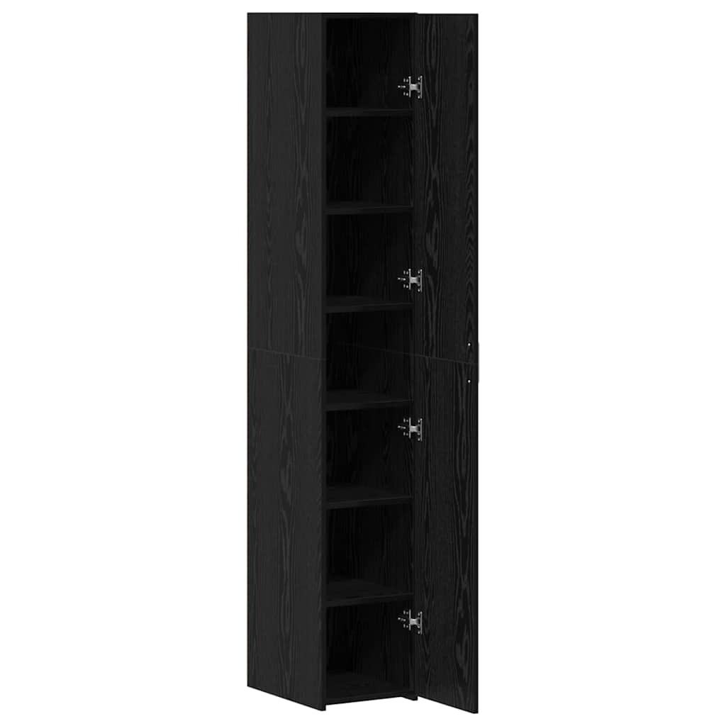 Highboard 2 pcs Black Oak 30 x 42,5 x 185 cm