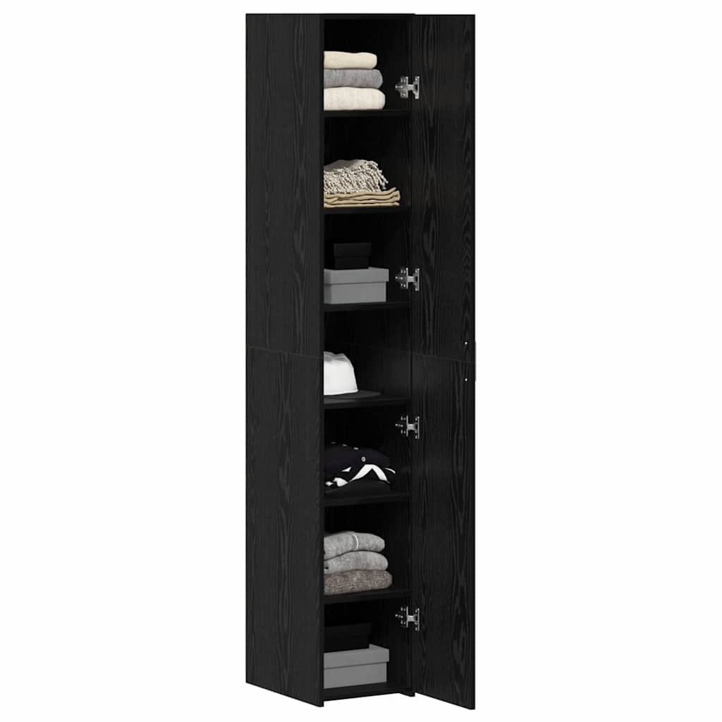 Highboard 2 pcs Black Oak 30 x 42,5 x 185 cm