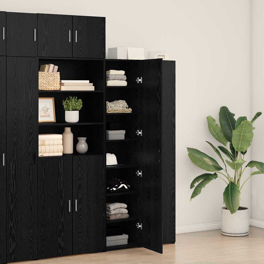 Highboard Black oak 40 x 42.5 x 185 cm Engineered wood