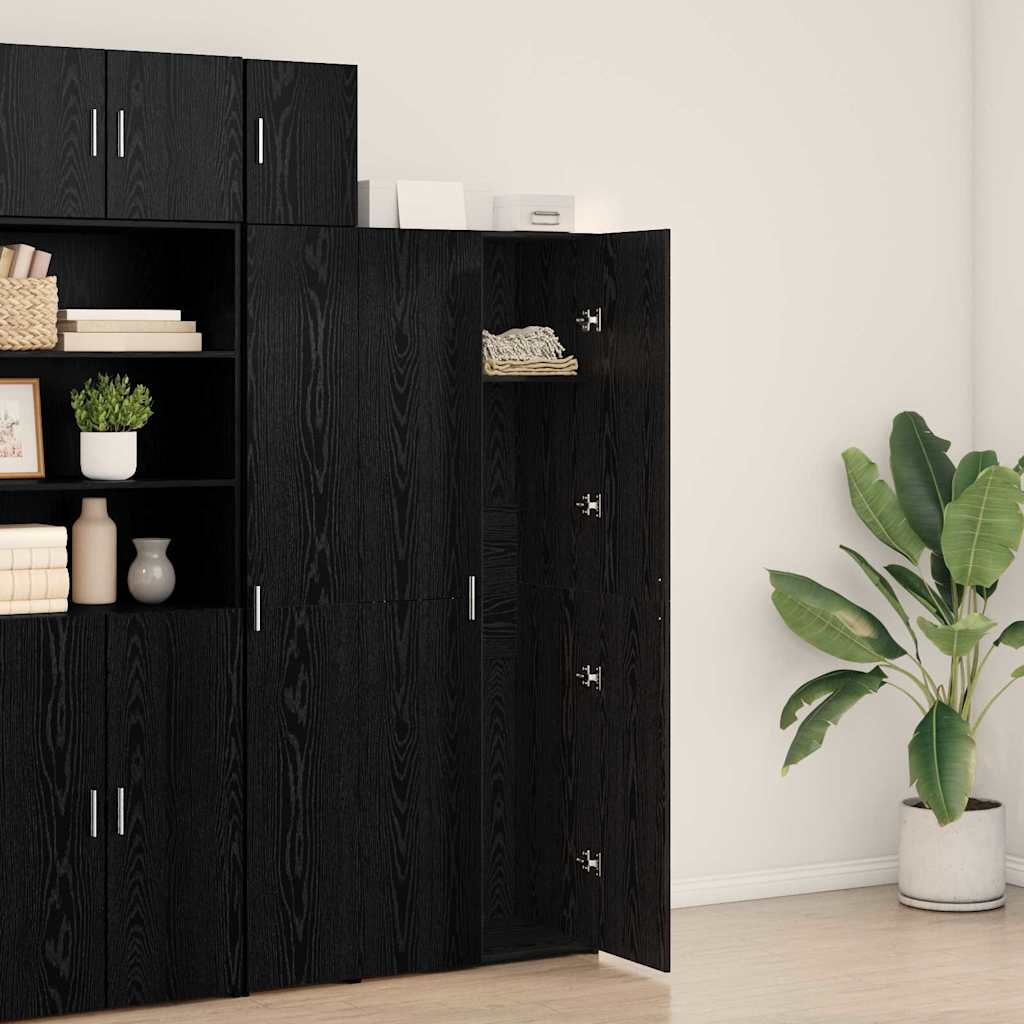 Highboard Black oak 70 x 42.5 x 185 cm Engineered wood