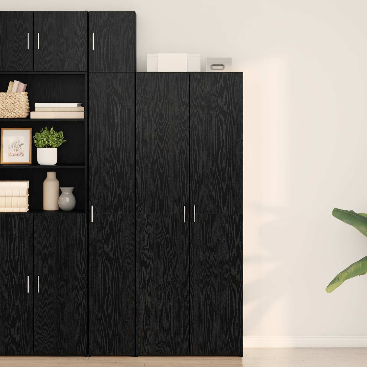 Highboard Black Oak 70 x 42,5 x 185 cm