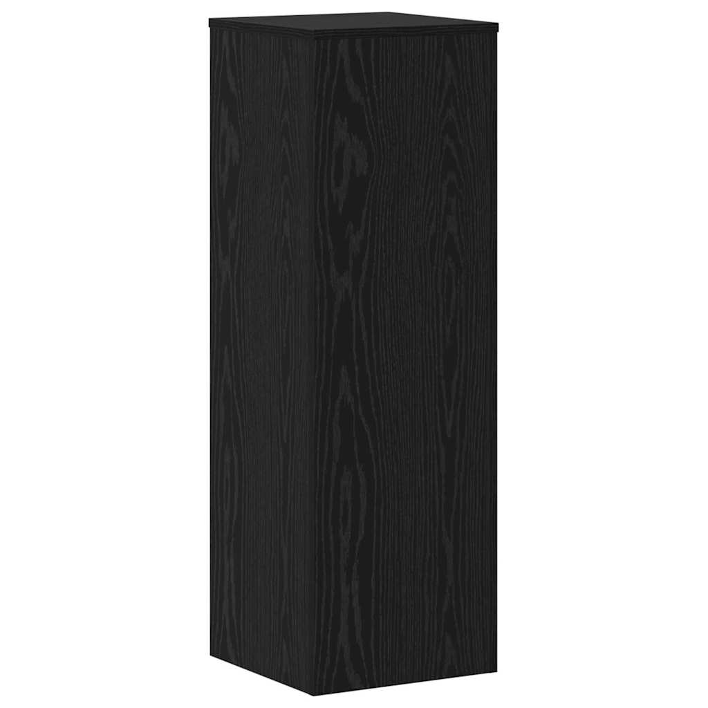 Plant Stand 2 pcs Black Oak 33 x 33 x 100 cm Engineered Wood