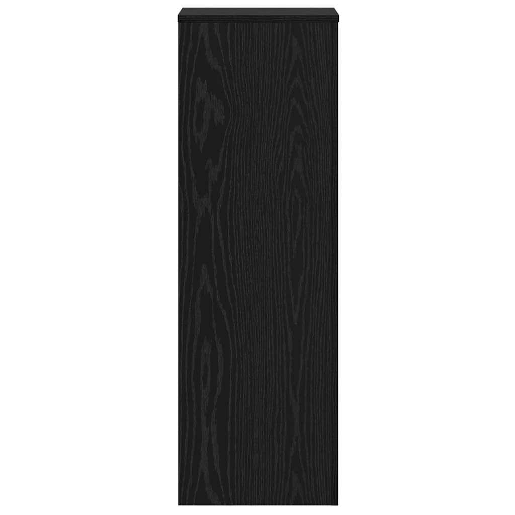 Plant Stand 2 pcs Black Oak 33 x 33 x 100 cm Engineered Wood