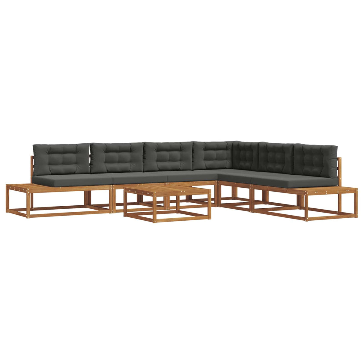 Outdoor Sofa Set Natural and Anthracite
