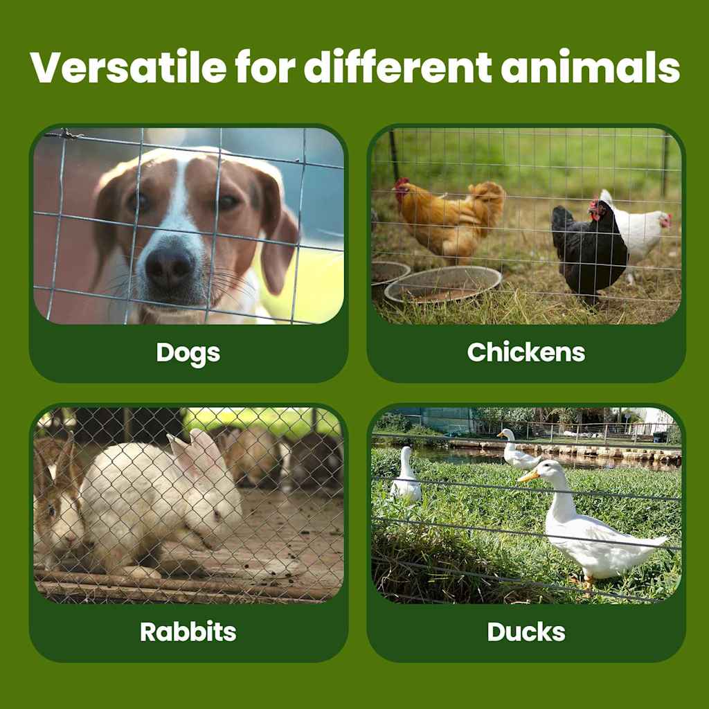 Dog Cage with Roof Silver 800 x 200 x 256 cm Steel and PE