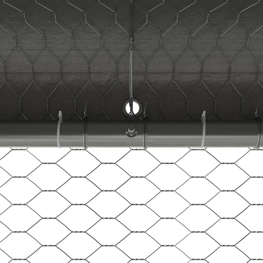 Chicken Cage with 1 Door 4 pcs Silver 800x200x200cm