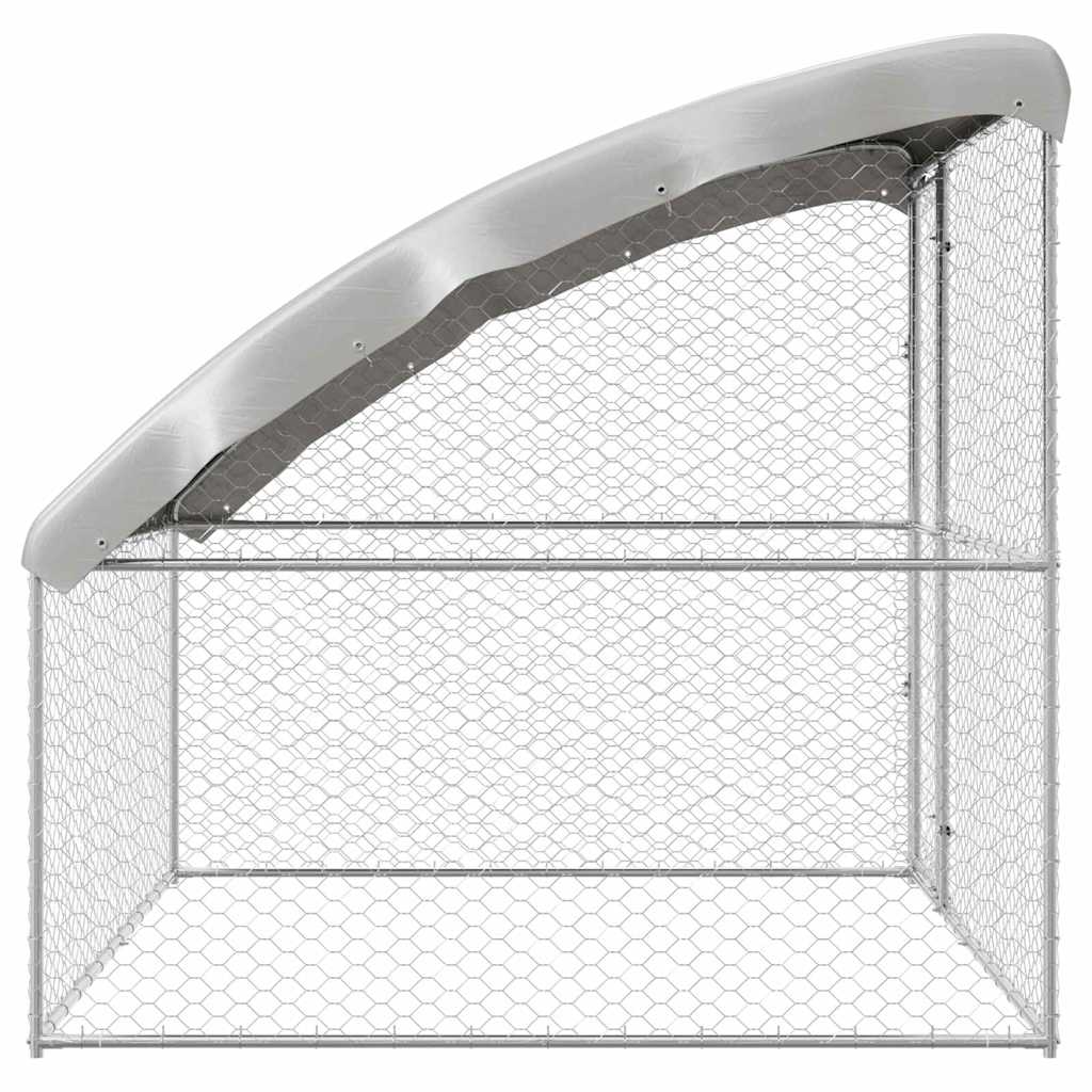 Dog Kennel Silver 2 x 2 x 2 m Galvanised steel