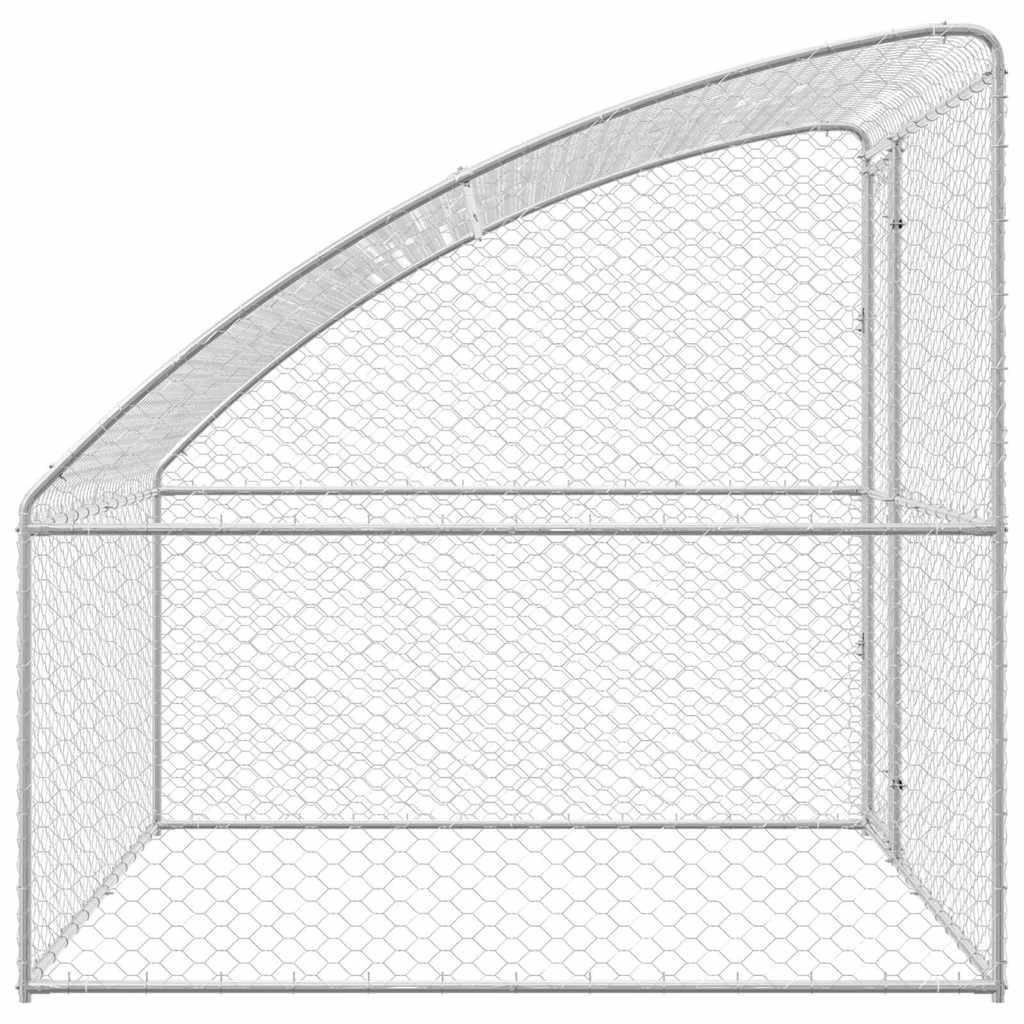 Dog Kennel Silver 2 x 2 x 2 m Galvanised steel
