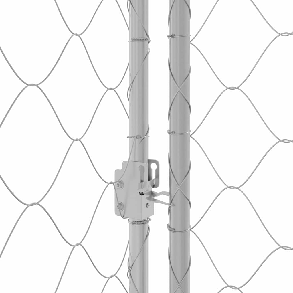 Dog Cage Silver 200 x 200 x 200 cm Galvanised Steel