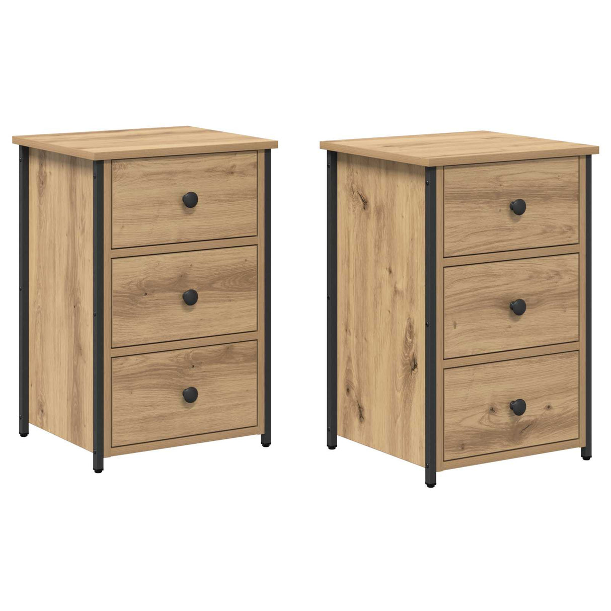 Bedside Cabinet 2 pcs Brown 40 x 36 x 60 cm