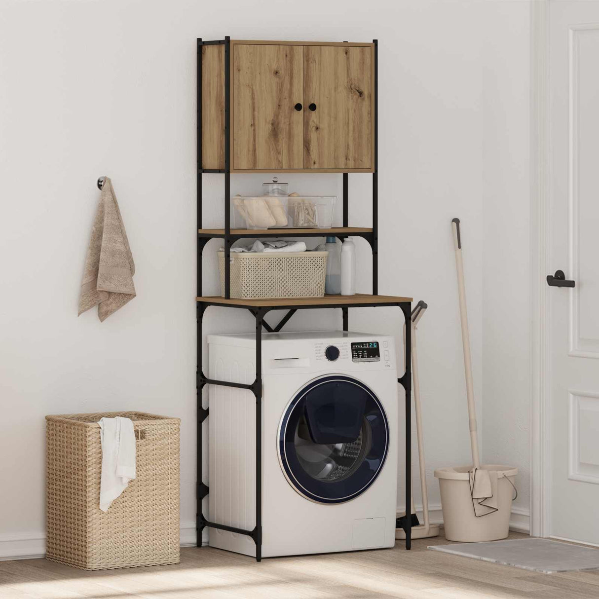 Washing Machine Cabinet Artisan Oak 68 x 48,5 x 194 cm
