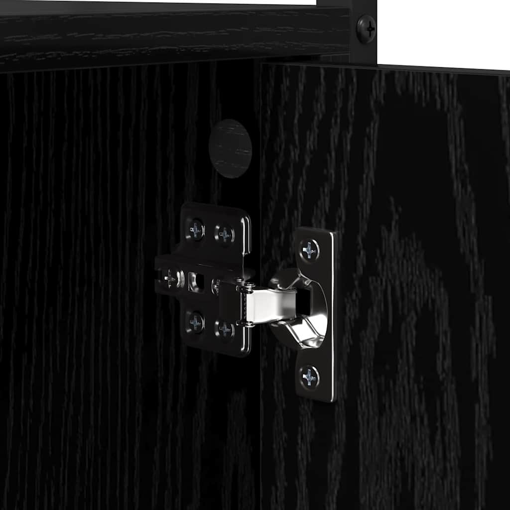 Washing Machine Cabinet Black oak 68 x 48.5 x 194 cm