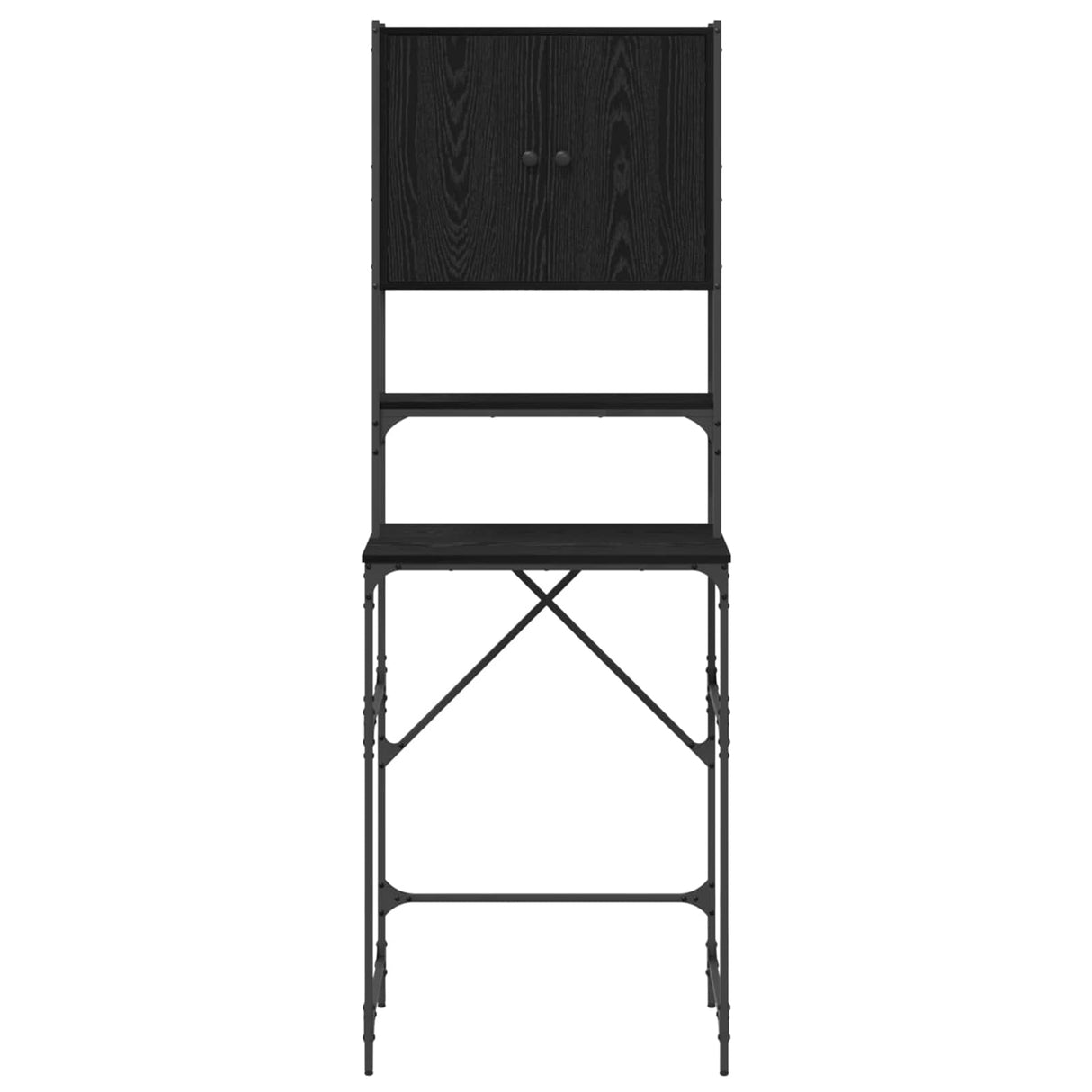 Washing Machine Cabinet Black 0ak 68 x 48,5 x 194 cm