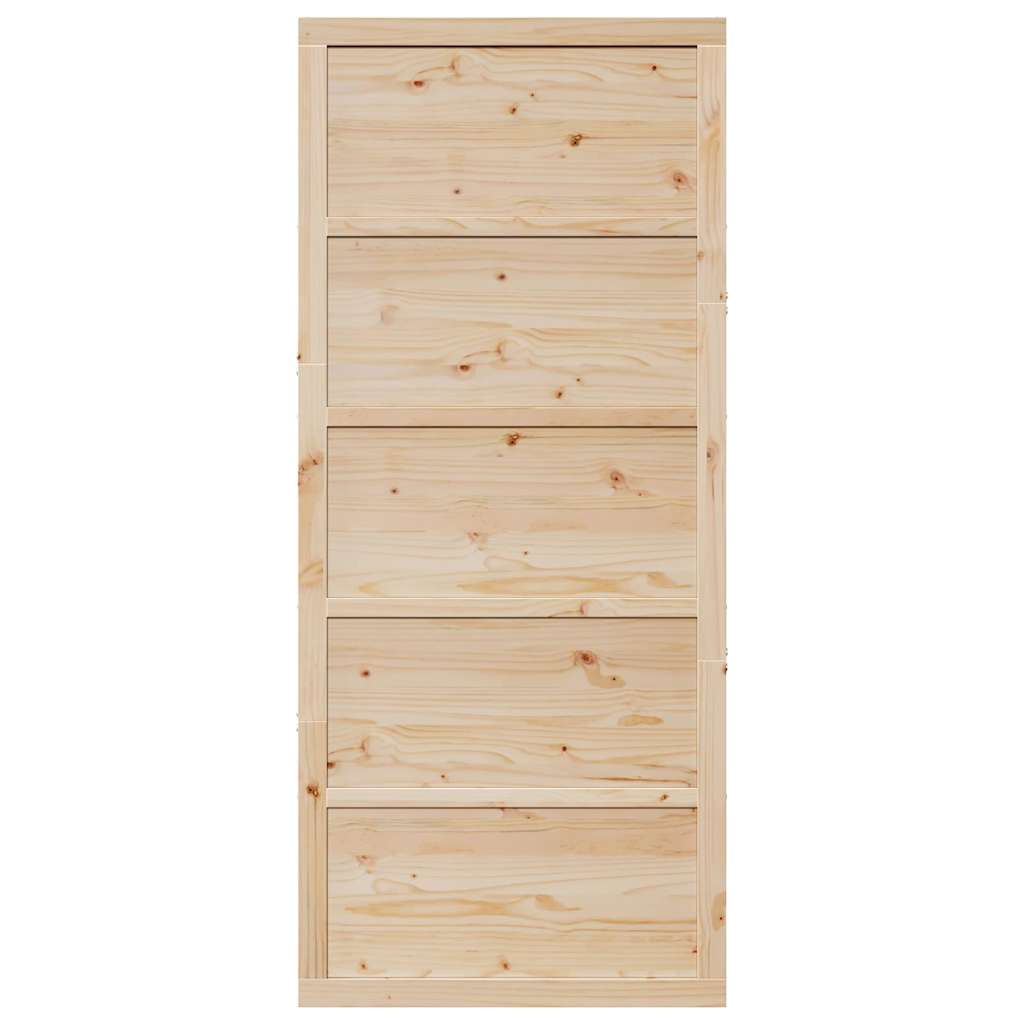 Barn Door Natural 100 x 208 cm Solid Pine wood