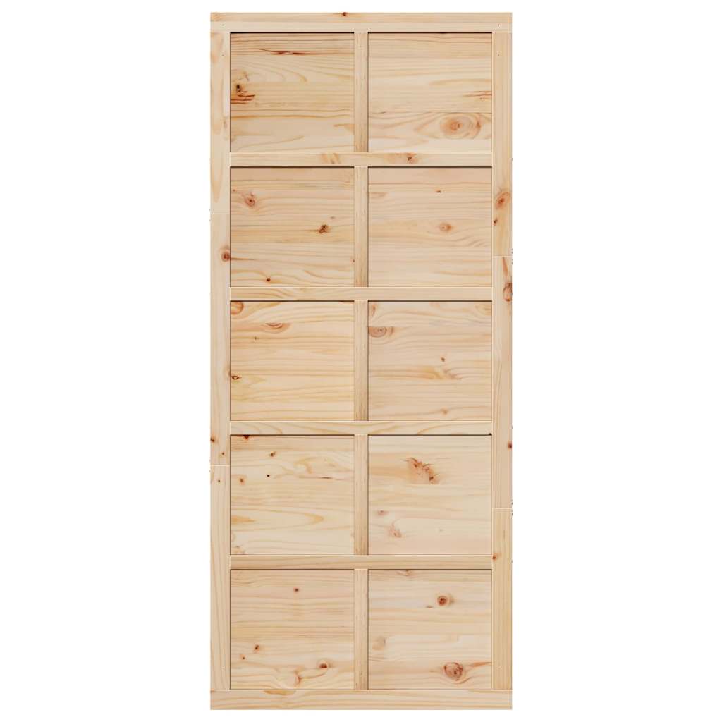 Barn Door Brown 100 x 210 cm Solid pine wood
