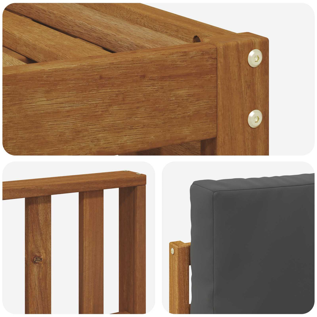 Sectional Sofa Set with Cushion 7 pcs Natural and Anthracite