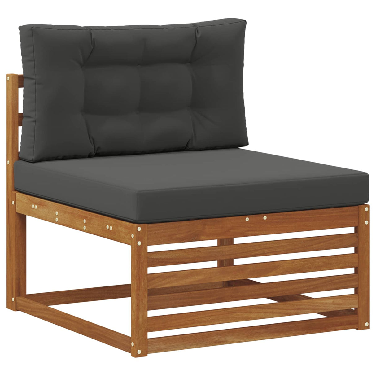 Outdoor Sofa Set with Cushion 6 pcs Natural and Anthracite