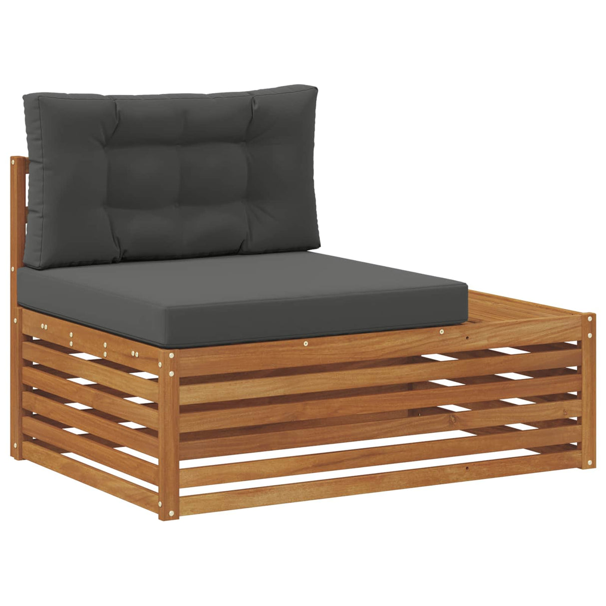 Outdoor Sofa Set with Cushion 5 Piece Natural and Anthracite