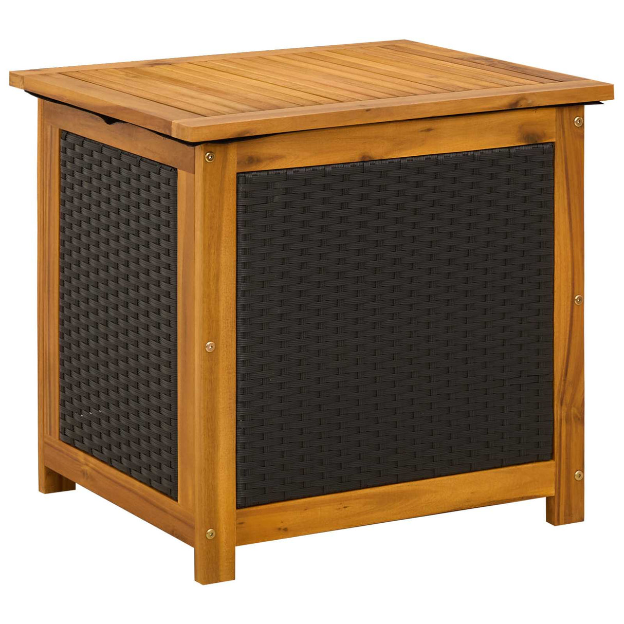 Garden Storage Box 88 L Solid Acacia Wood 60 x 50 x 56 cm Black