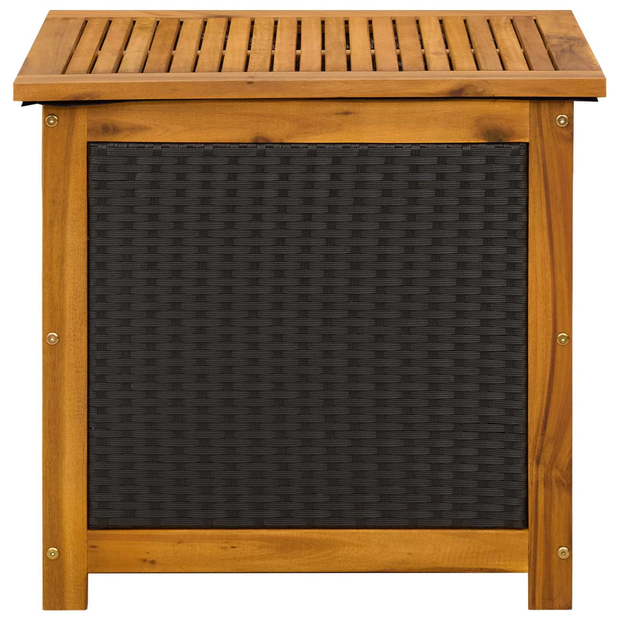 Garden Storage Box 88 L Solid Acacia Wood 60 x 50 x 56 cm Black
