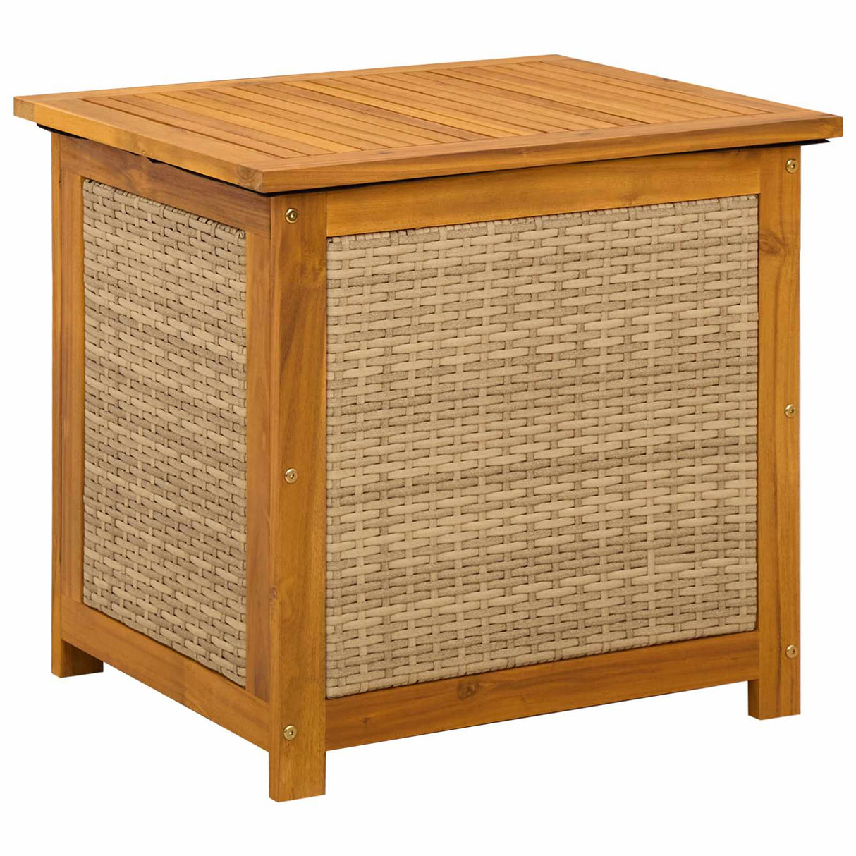 Garden Storage Box 88 L Solid Acacia Wood 60 x 50 x 56 cm Beige
