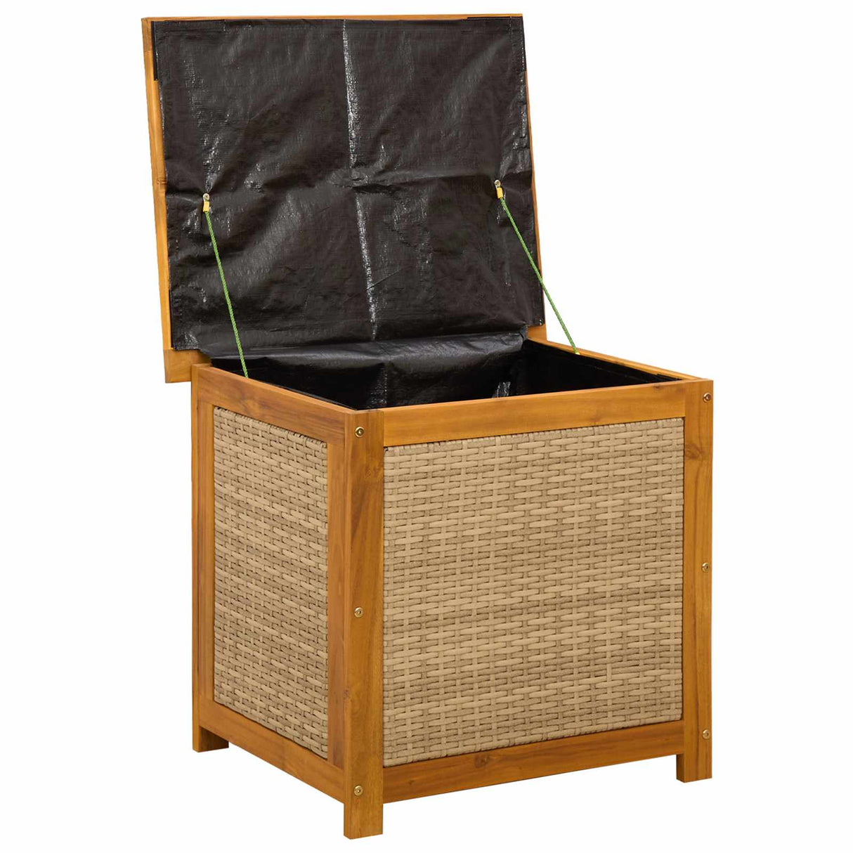 Garden Storage Box 88 L Solid Acacia Wood 60 x 50 x 56 cm Beige