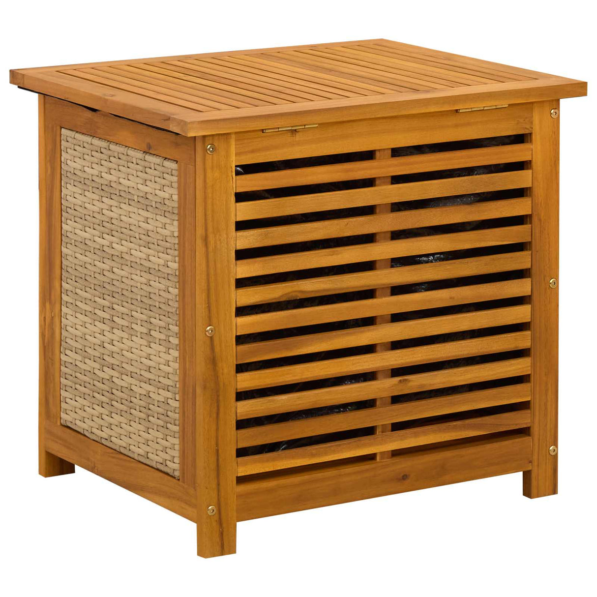 Garden Storage Box 88 L Solid Acacia Wood 60 x 50 x 56 cm Beige