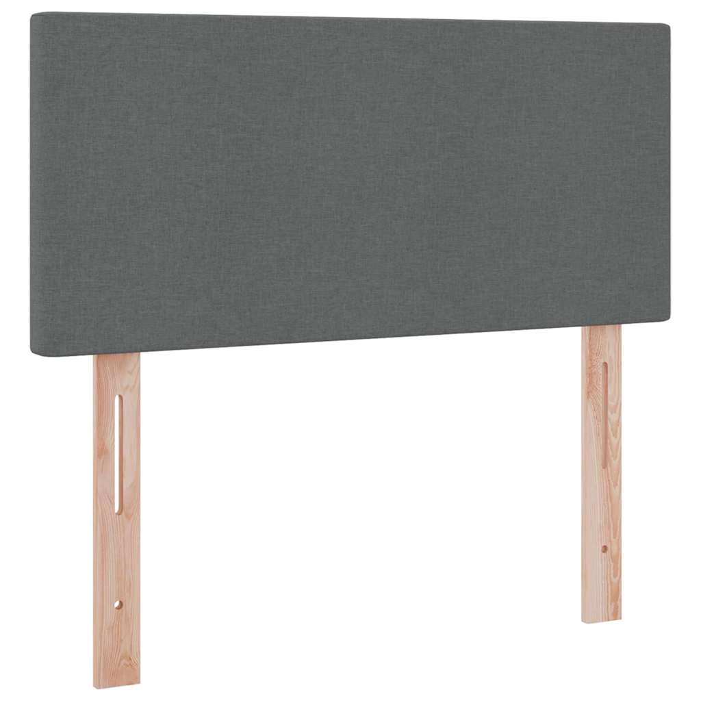 Storage Bed with Mattress Dark Grey 107 x 203 cm Fabric