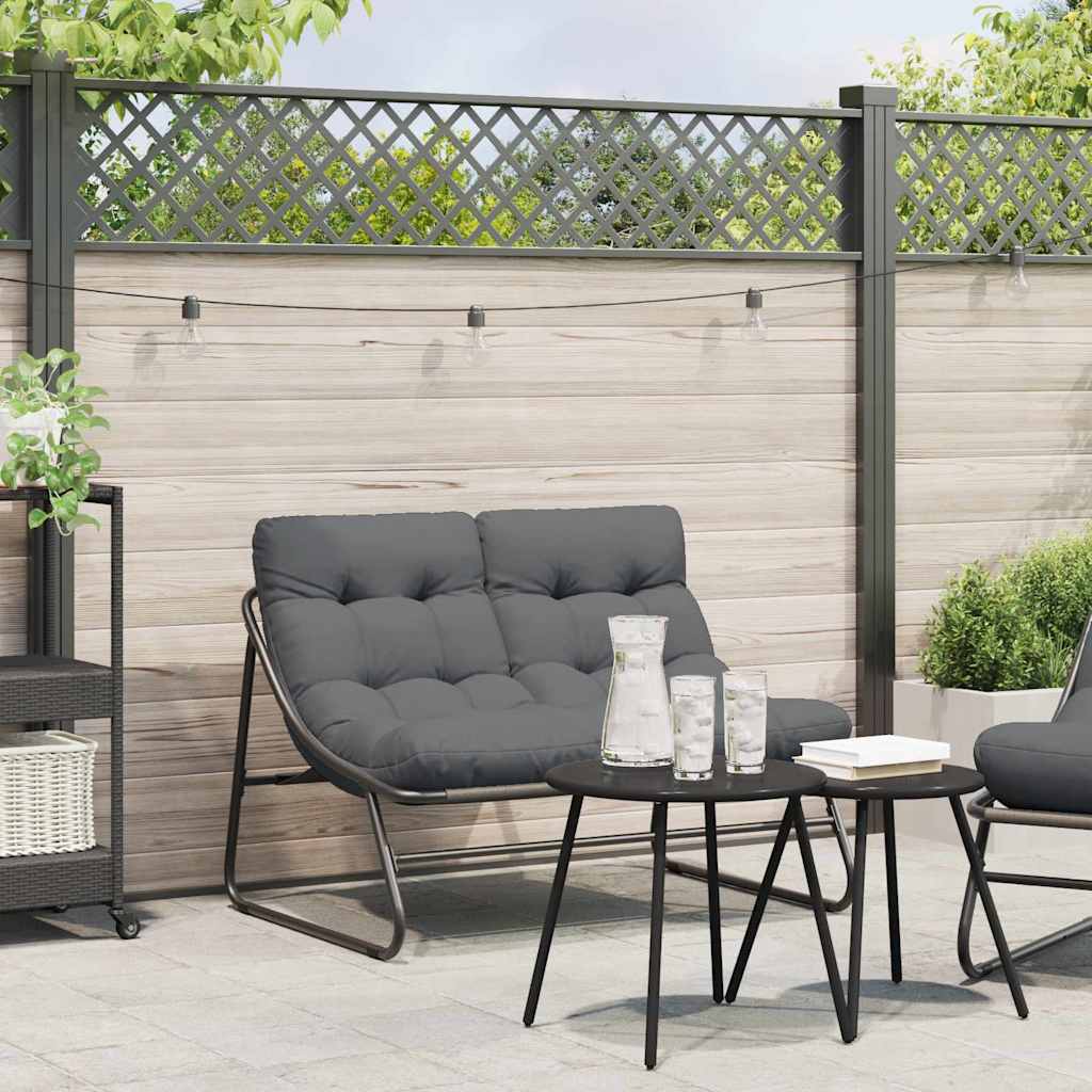 Garden Furniture Black Powder-Coated Steel