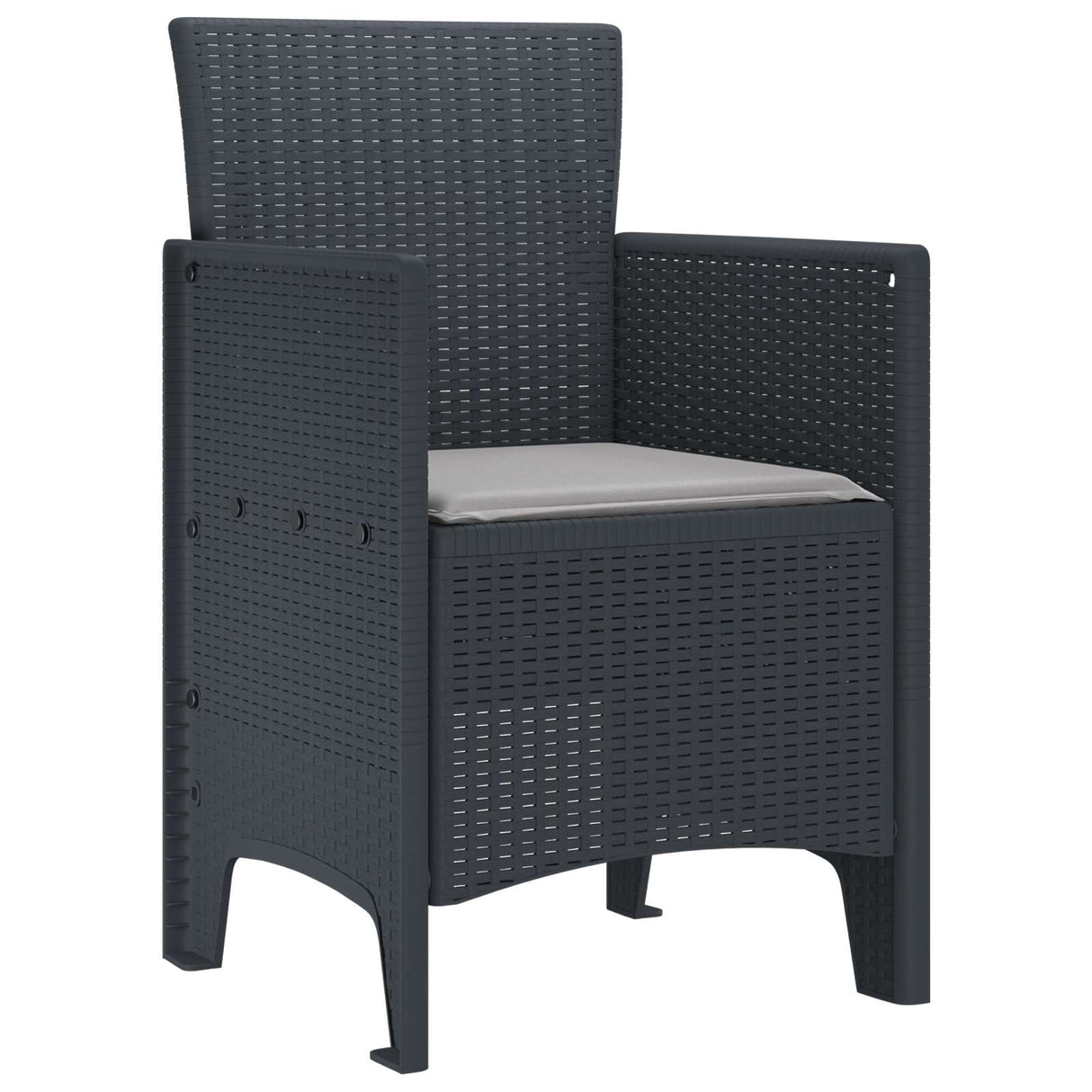 Garden Chair 2 pcs Anthracite 53 x 49 x 85 cm PP