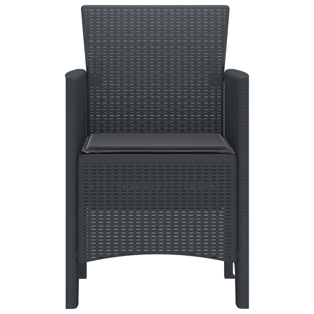 Garden Chair 2 pcs Anthracite 53 x 49 x 85 cm PP