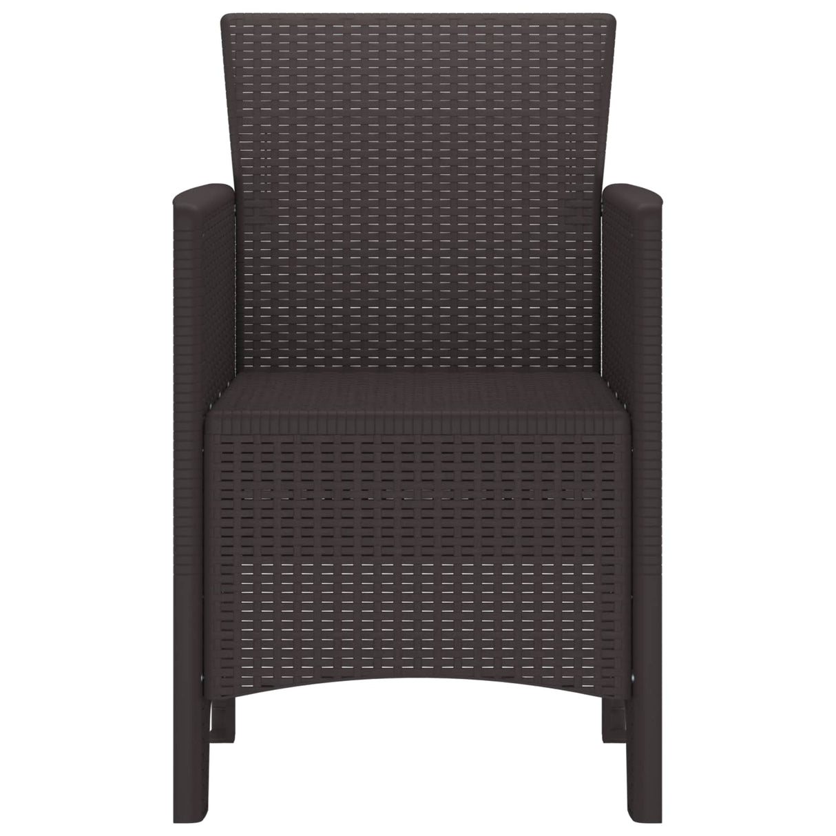 Garden Chair 2 pcs Brown 53 x 49 x 85 cm PP