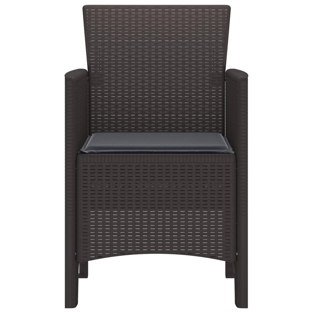 Garden Chair 2 pcs Brown 53 x 49 x 85 cm PP